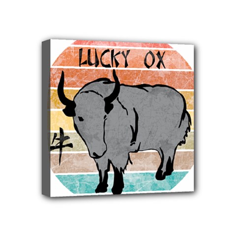 Chinese New Year ¨c Year Of The Ox Mini Canvas 4  X 4  (stretched) by Valentinaart