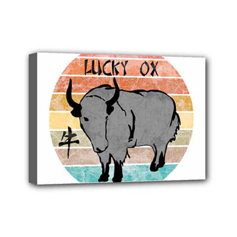 Chinese New Year ¨c Year Of The Ox Mini Canvas 7  X 5  (stretched) by Valentinaart