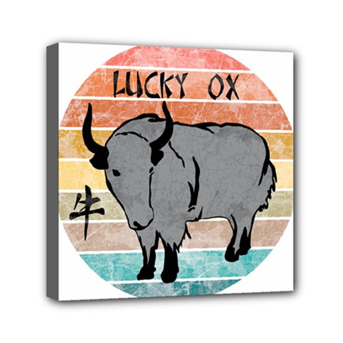 Chinese New Year ¨c Year Of The Ox Mini Canvas 6  X 6  (stretched) by Valentinaart