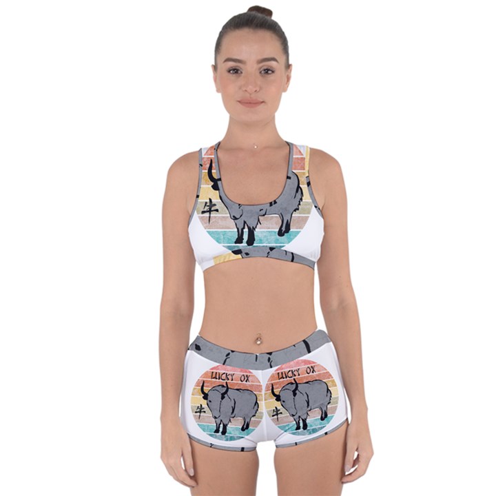 Chinese New Year ¨C Year of the Ox Racerback Boyleg Bikini Set