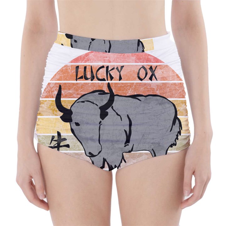 Chinese New Year ¨C Year of the Ox High-Waisted Bikini Bottoms