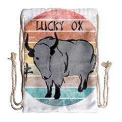 Chinese New Year ¨c Year Of The Ox Drawstring Bag (large) by Valentinaart