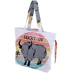 Chinese New Year ¨c Year Of The Ox Drawstring Tote Bag by Valentinaart