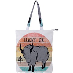 Chinese New Year ¨C Year of the Ox Double Zip Up Tote Bag