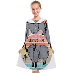 Chinese New Year ¨c Year Of The Ox Kids  Midi Sailor Dress by Valentinaart