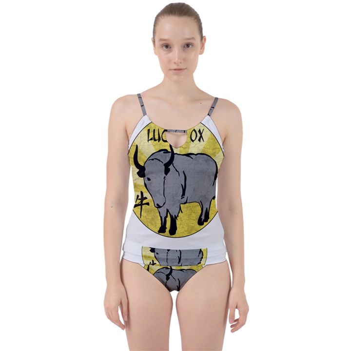 Chinese New Year ¨C Year of the Ox Cut Out Top Tankini Set