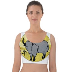 Chinese New Year ¨c Year Of The Ox Velvet Crop Top by Valentinaart