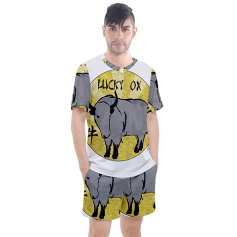 Chinese New Year ¨c Year Of The Ox Men s Mesh Tee And Shorts Set by Valentinaart