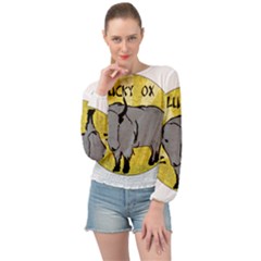 Chinese New Year ¨c Year Of The Ox Banded Bottom Chiffon Top