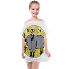 Chinese New Year ¨c Year Of The Ox Kids  One Piece Chiffon Dress by Valentinaart