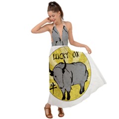 Chinese New Year ¨c Year Of The Ox Backless Maxi Beach Dress by Valentinaart