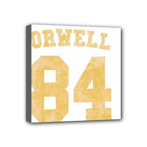 Orwell 84 Mini Canvas 4  X 4  (stretched) by Valentinaart