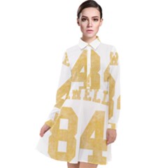 Orwell 84 Long Sleeve Chiffon Shirt Dress