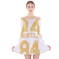 Orwell 84 Long Sleeve Velvet Skater Dress