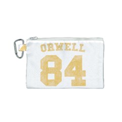 Orwell 84 Canvas Cosmetic Bag (small) by Valentinaart