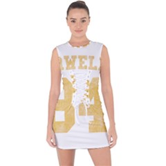 Orwell 84 Lace Up Front Bodycon Dress by Valentinaart