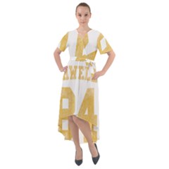 Orwell 84 Front Wrap High Low Dress by Valentinaart