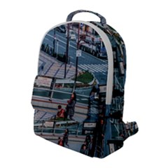 Crowded Urban Scene, Osaka Japan Flap Pocket Backpack (large) by dflcprintsclothing