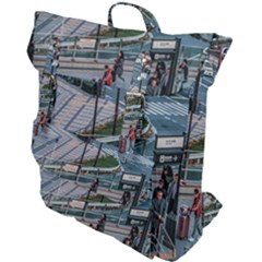 Crowded Urban Scene, Osaka Japan Buckle Up Backpack by dflcprintsclothing