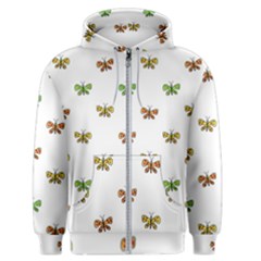 Butterfly Cartoon Drawing Motif  Pattern Men s Zipper Hoodie by dflcprintsclothing