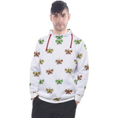 Butterfly Cartoon Drawing Motif  Pattern Men s Pullover Hoodie by dflcprintsclothing