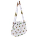 Butterfly Cartoon Drawing Motif  Pattern Rope Handles Shoulder Strap Bag View2