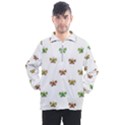 Butterfly Cartoon Drawing Motif  Pattern Men s Half Zip Pullover View1