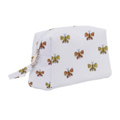 Butterfly Cartoon Drawing Motif  Pattern Wristlet Pouch Bag (medium) by dflcprintsclothing