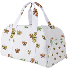 Butterfly Cartoon Drawing Motif  Pattern Burner Gym Duffel Bag by dflcprintsclothing