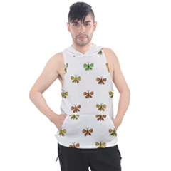 Butterfly Cartoon Drawing Motif  Pattern Men s Sleeveless Hoodie by dflcprintsclothing