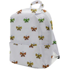 Butterfly Cartoon Drawing Motif  Pattern Zip Up Backpack by dflcprintsclothing