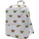 Butterfly Cartoon Drawing Motif  Pattern Zip Up Backpack View1