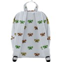 Butterfly Cartoon Drawing Motif  Pattern Zip Up Backpack View3