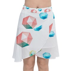 Diamonds Chiffon Wrap Front Skirt by Sparkle