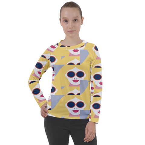 Fashion Faces Women s Long Sleeve Raglan Tee by Sparkle