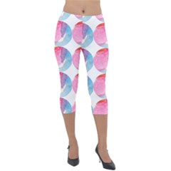 Colorful Lightweight Velour Capri Leggings  by Sparkle