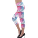 Colorful Lightweight Velour Capri Leggings  View3