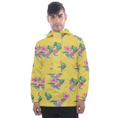 Floral Men s Front Pocket Pullover Windbreaker by Sparkle