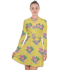 Floral Long Sleeve Panel Dress by Sparkle