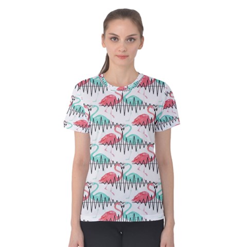 Music Flamingo Women s Cotton Tee by Sparkle