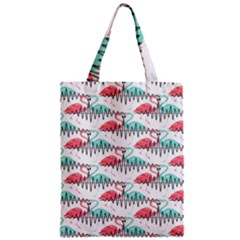 Music Flamingo Zipper Classic Tote Bag by Sparkle