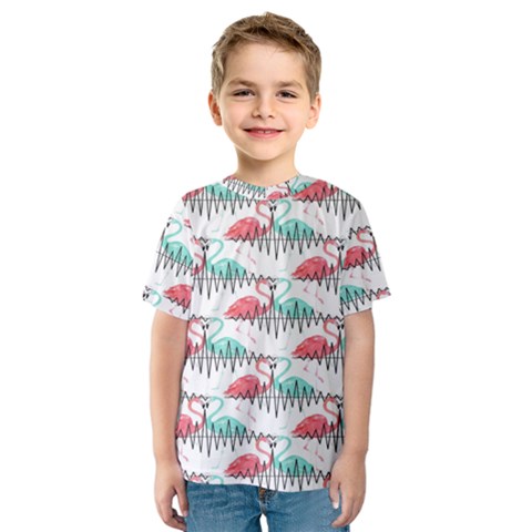 Music Flamingo Kids  Sport Mesh Tee by Sparkle