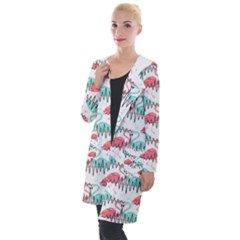 Music Flamingo Hooded Pocket Cardigan by Sparkle