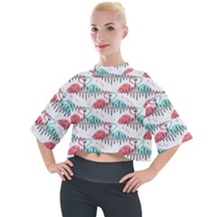 Music Flamingo Mock Neck Tee by Sparkle