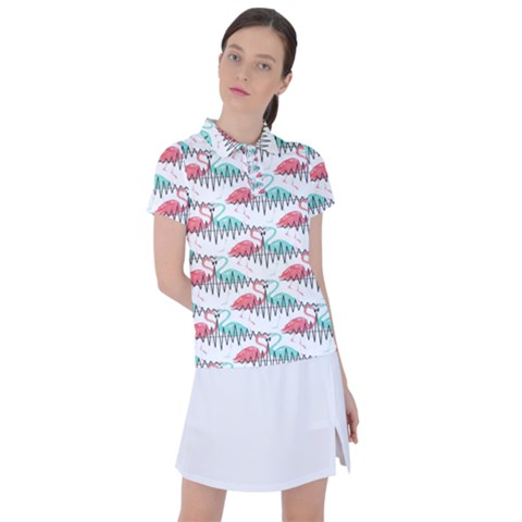 Music Flamingo Women s Polo Tee by Sparkle