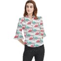 Music Flamingo Loose Horn Sleeve Chiffon Blouse View1