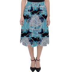 Digital Waves Classic Midi Skirt by Sparkle