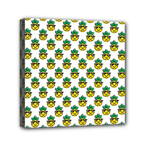 Holiday Pineapple Mini Canvas 6  X 6  (stretched) by Sparkle