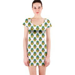 Holiday Pineapple Short Sleeve Bodycon Dress by Sparkle