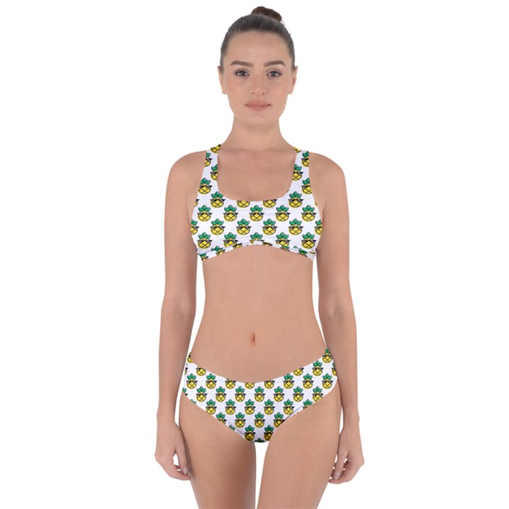 Holiday Pineapple Criss Cross Bikini Set